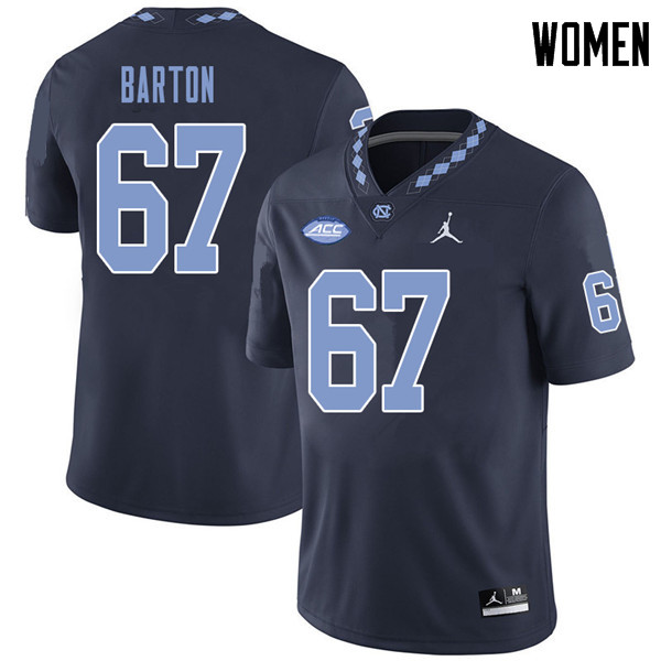 Jordan Brand Women #67 Harris Barton North Carolina Tar Heels College Football Jerseys Sale-Navy